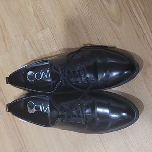 Calvin Klein Women Flat Oxford Black Laced Shoes